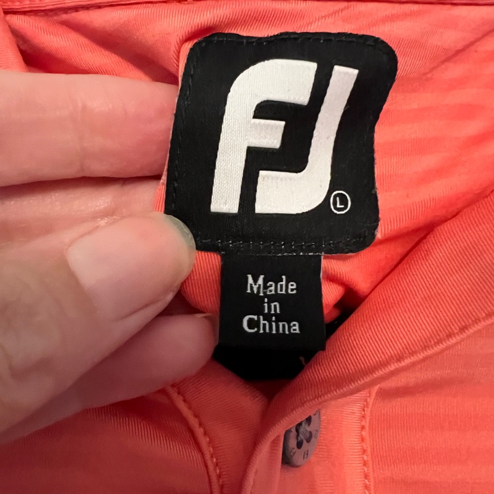 FootJoy FJ Men's Orange Polo Golf Shirt - Picture 3 of 7